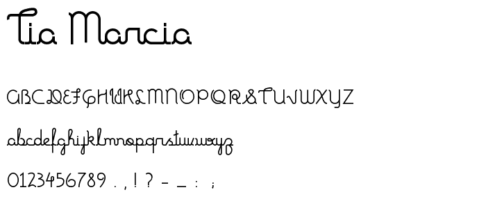 Tia Marcia font