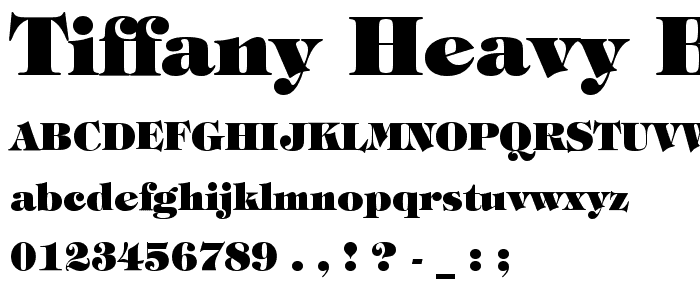 Tiffany Heavy BT font