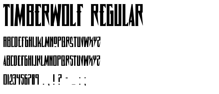 Timberwolf Regular font