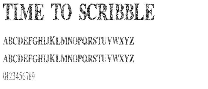 Time To Scribble font