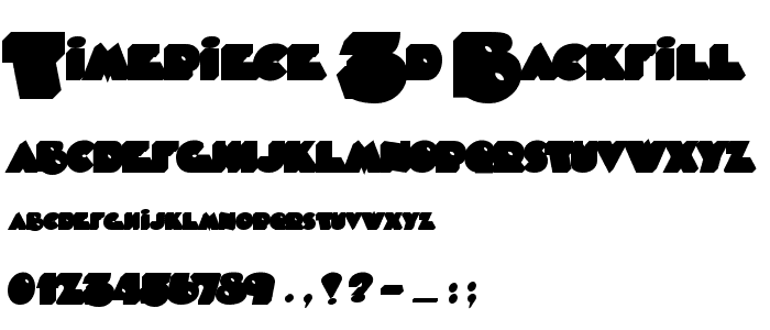 Timepiece 3D BackFill font