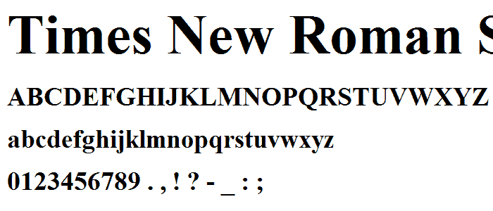 Times New Roman Special G1 Bold font