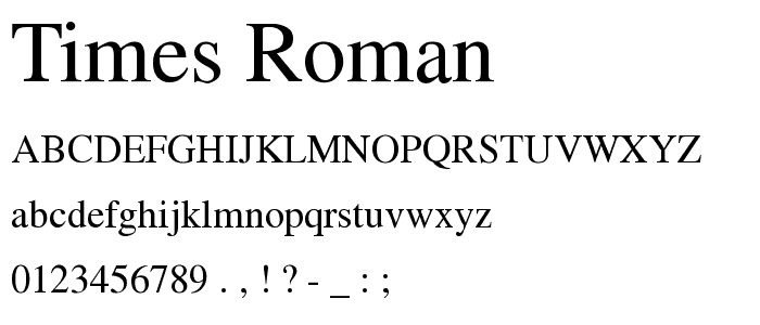 Times-Roman font