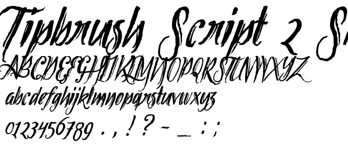 Tipbrush Script 2 Slanted font