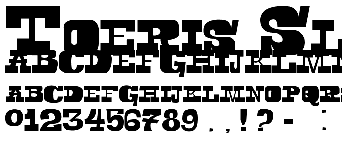 Toeris Slab font