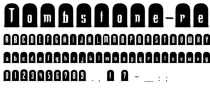 Tombstone Regular font