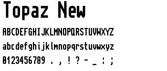 Topaz New font