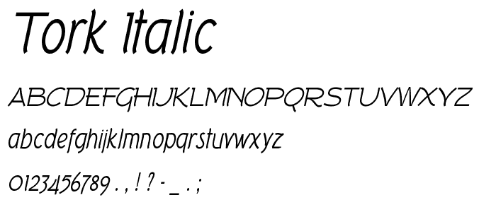 Tork Italic police