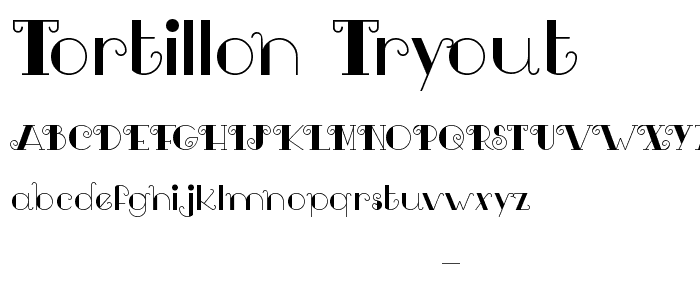 Tortillon Tryout font