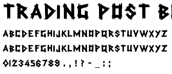 Trading Post Bold font