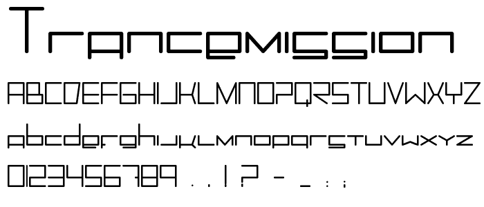 Trancemission Medium font