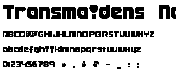 Transmaidens Normal font