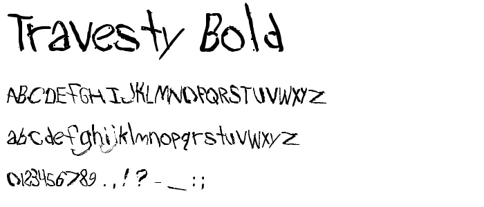 Travesty Bold font