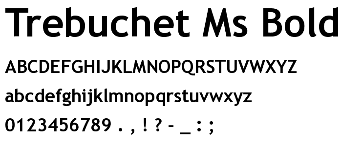 Trebuchet MS Bold font