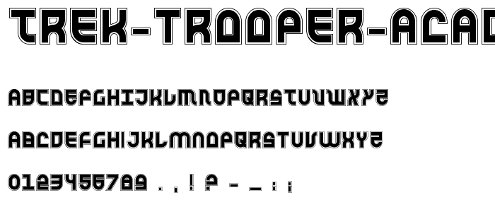 Trek Trooper Academy font