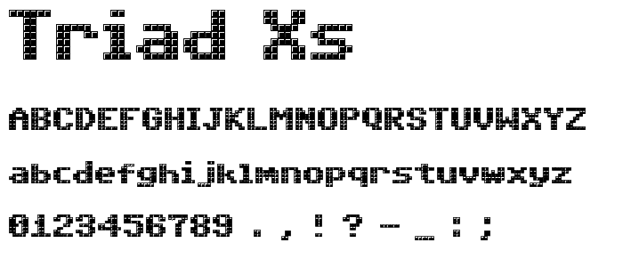 Triad XS font