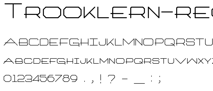 Trooklern Regular font