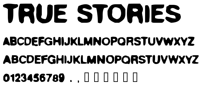 True Stories font