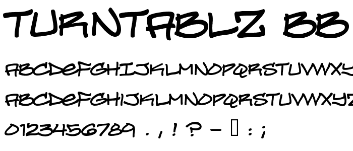 Turntablz BB font