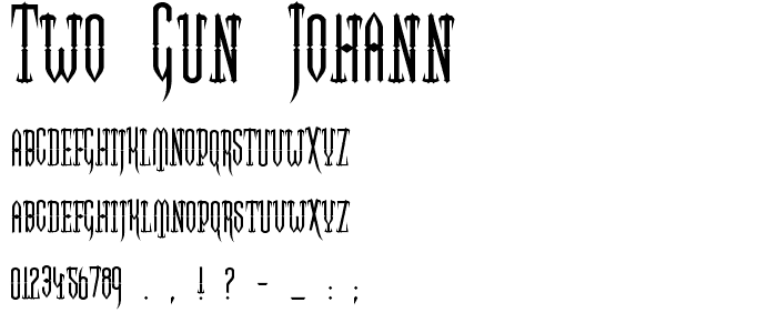 Two Gun Johann font