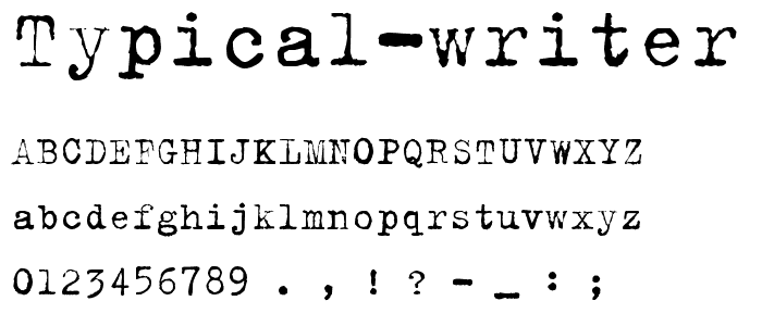 Typical Writer font