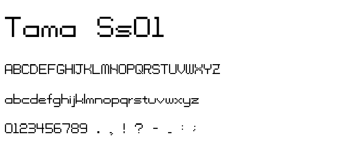 tama ss01 font