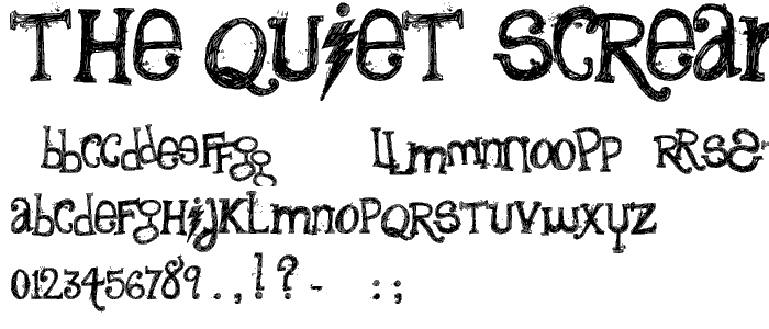 the quiet scream font