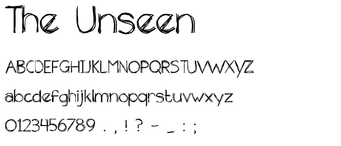 the unseen font