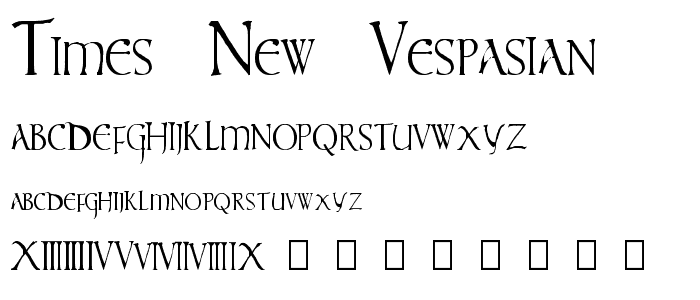 times new vespasian font