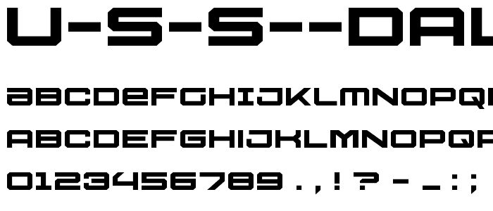 U S S Dallas Expanded font