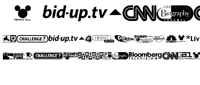 UK Digital TV Channel Logos font