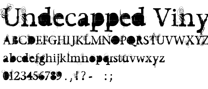 UNDECAPPED Vinyl font