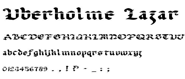 Uberhölme Lazar Expanded font