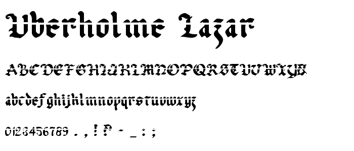 Uberhölme Lazar font