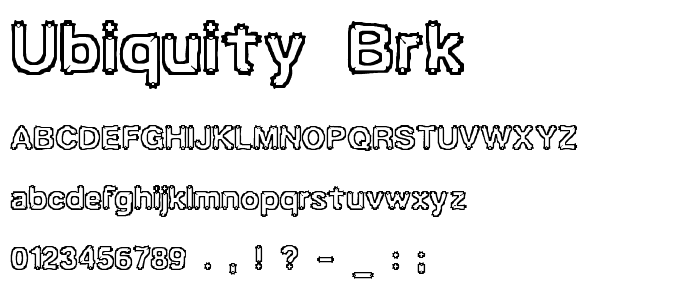 Ubiquity BRK font