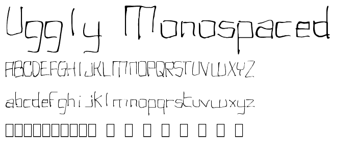 Uggly Monospaced font