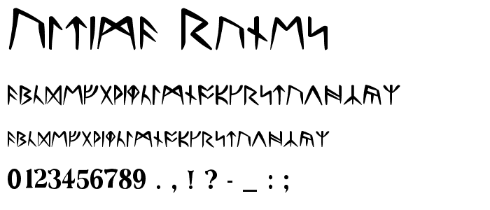 Ultima Runes font