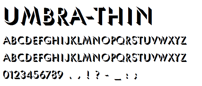 Umbra-Thin font