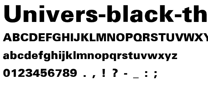 Univers-Black-Thin font