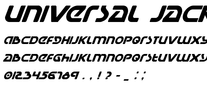 Universal Jack Bold Italic police