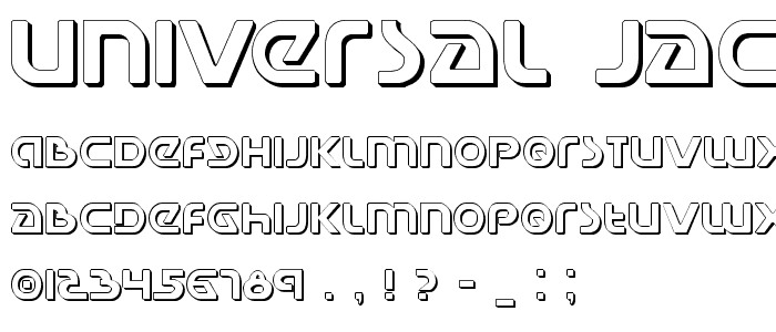 Universal Jack Shadow font