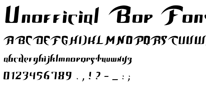 Unofficial BoP Font police