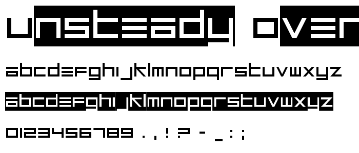 Unsteady Oversteer font