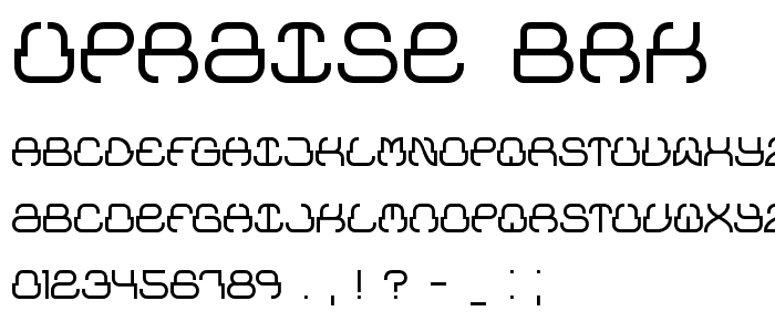 Upraise BRK font