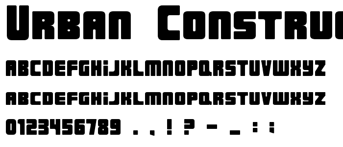 Urban Constructed font