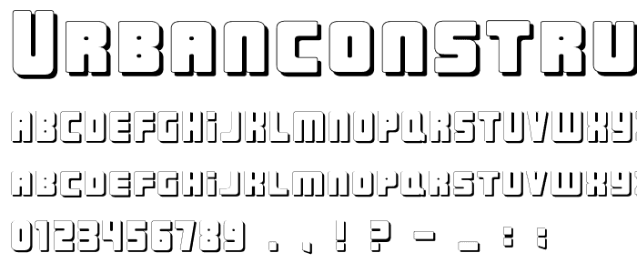 UrbanConstructed Shadow font