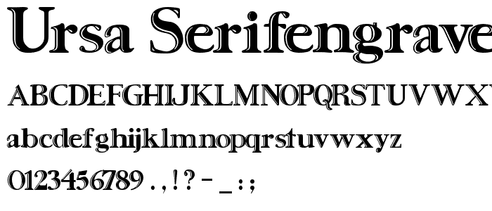 Ursa SerifEngraved font