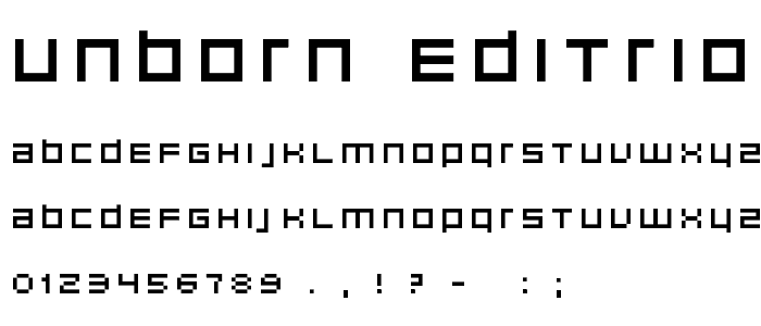 unborn editrion font