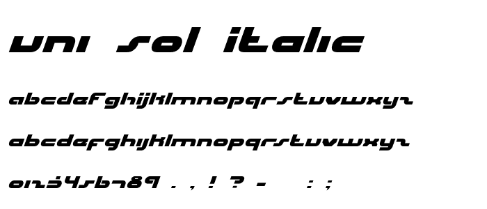 uni-sol italic police