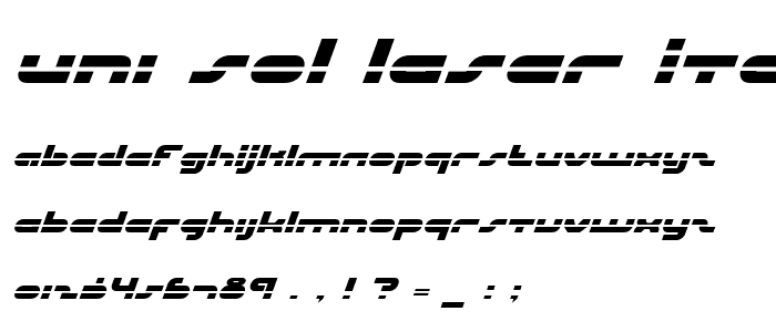 uni-sol laser italic police